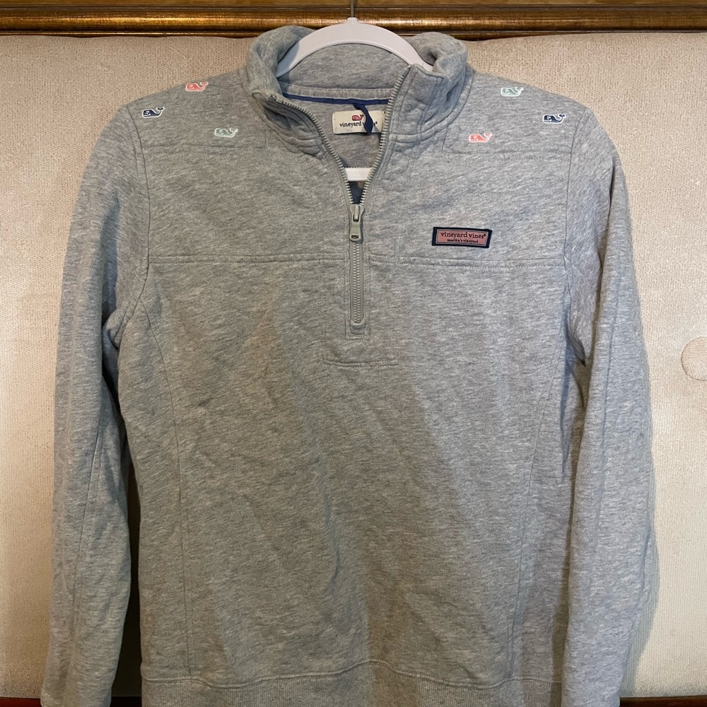 Vineyard Vines Gray Quarter-Zip Sweatshirt
